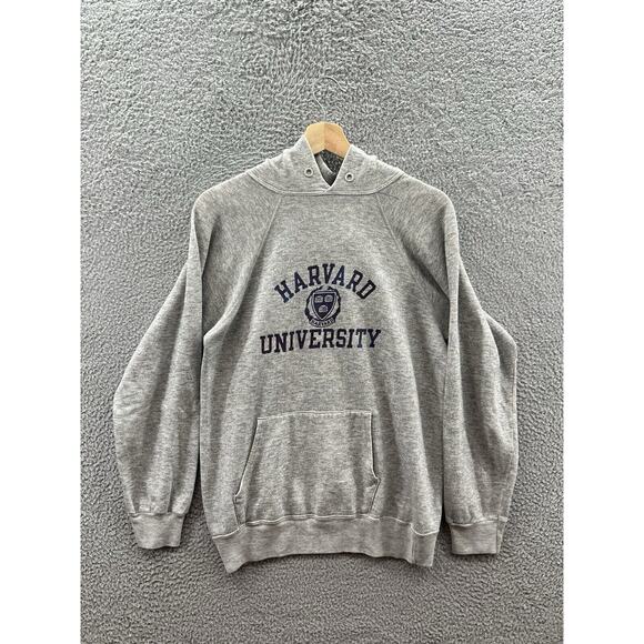 Champion Vintage Harvard University Heather Gray Hoodie Men’s Size Medium - Picture 1 of 4